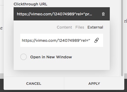 Clickthrough URL